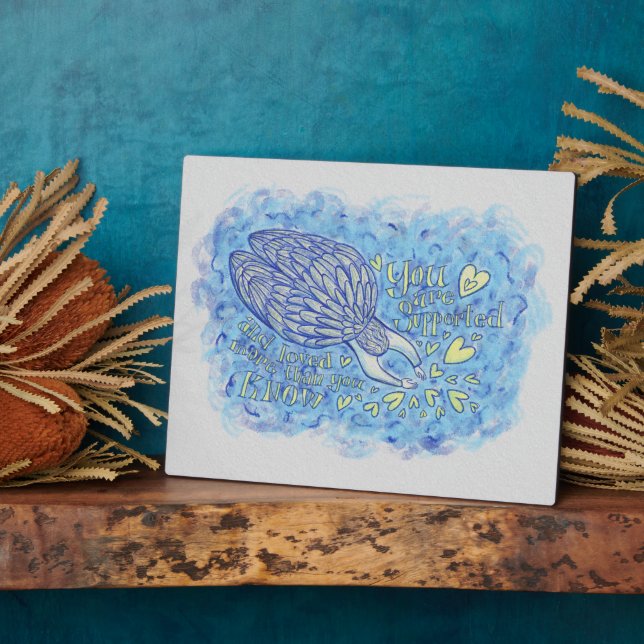 Archangel Michael's Support and Liebe Art Plaque Fotoplatte (Seite)