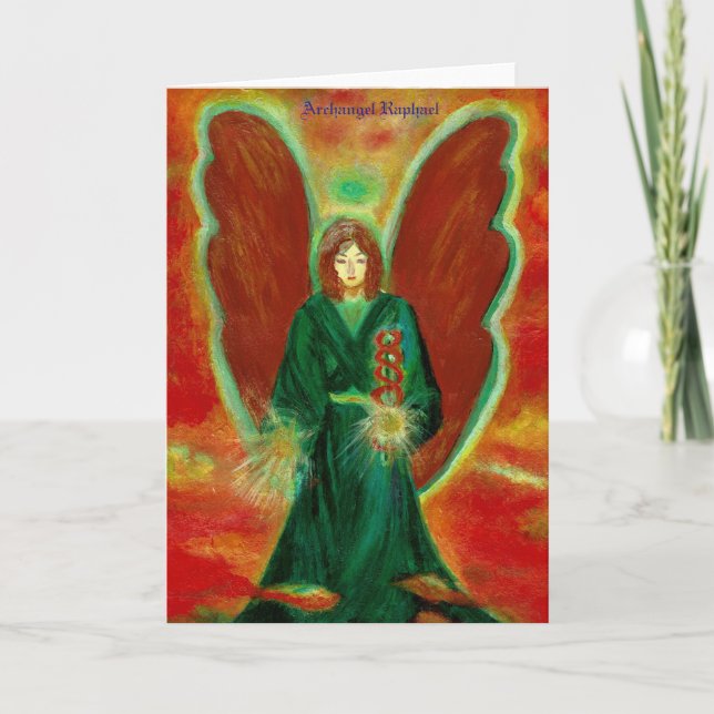 Archangel Raphael Grußkarte Karte (Vorderseite)