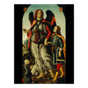 Archangel Raphael mit dem jungen Mann Tobias Poster