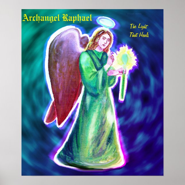 Archangel Raphael Poster (16" x 12") (Vorne)