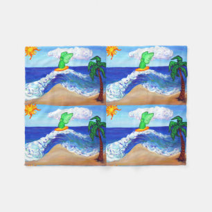​ Archangel Raphael Surf Art Custom Fleece Blanket