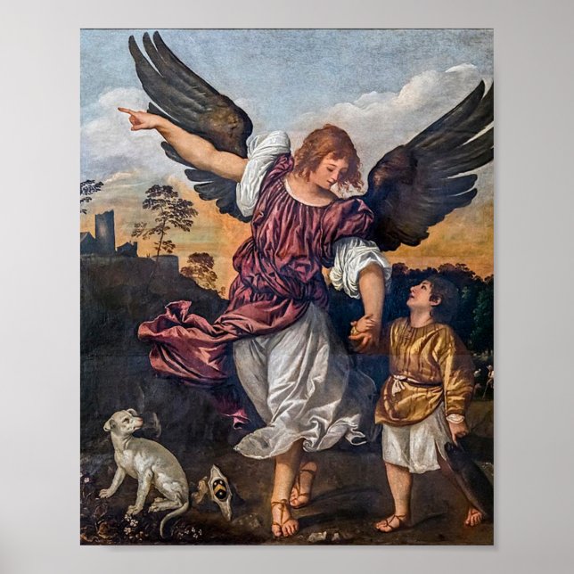 Archangel Raphael Zeichnend - St Raphael Poster (Vorne)