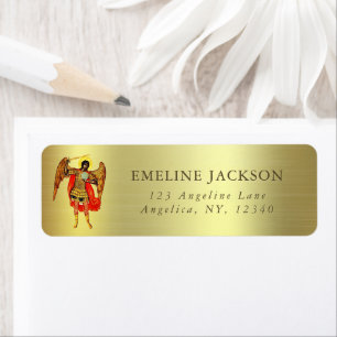 Archangel St Michael Fine Art Guardian Angel Gold