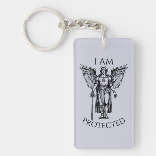 Archangel St Michael Protection Prayer Keychain (Devant)