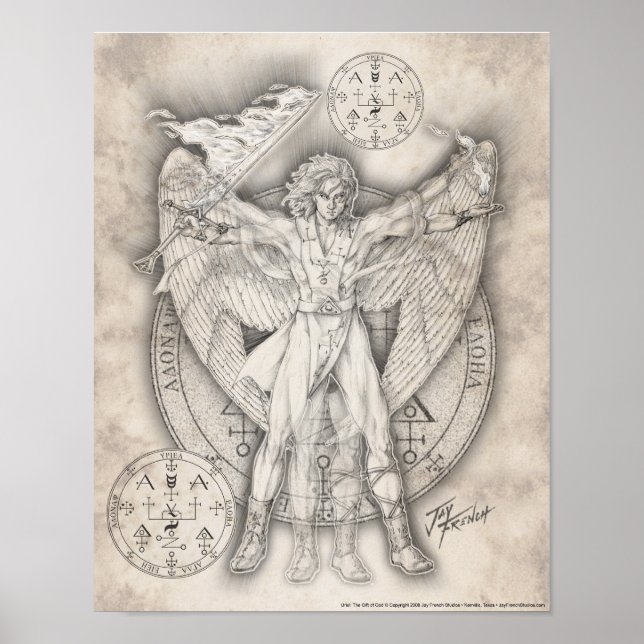 Archangel Uriel Print Poster (Vorne)
