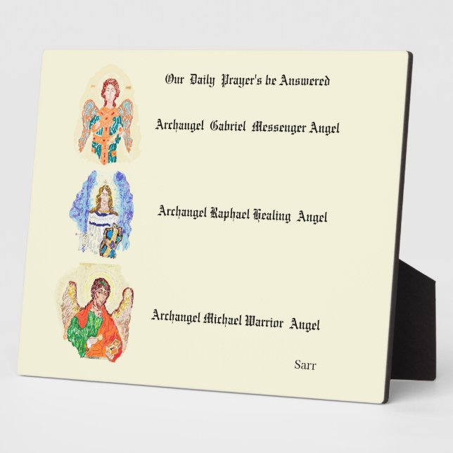 Archangels Gabriel, Raphael und Micheal Fotoplatte (Seite)
