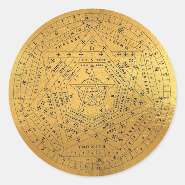 Archangels Siegel, Gottes Siegel, Sigillum Dei Aem Runder Aufkleber (Vorderseite)