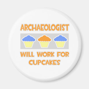Archäologe ... Arbeiten für Kuchen Magnet