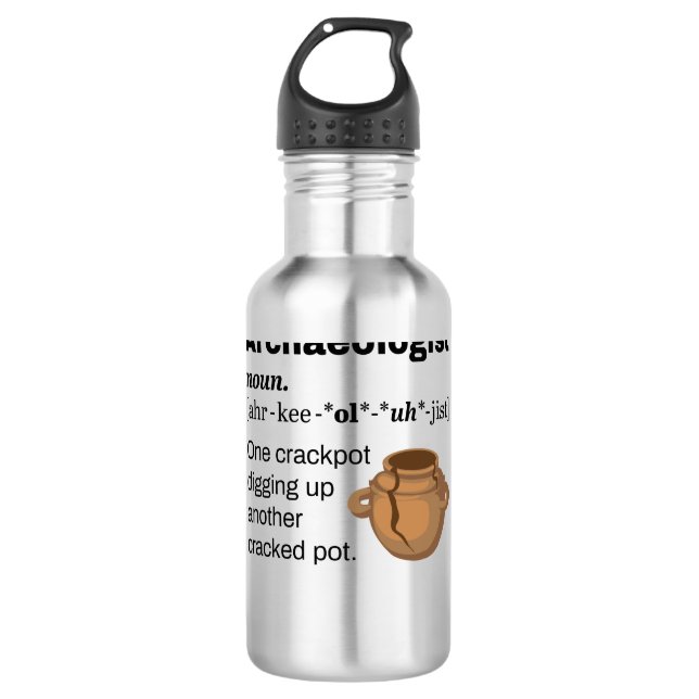 Archäologe Definition Crackpot Edelstahlflasche (Vorderseite)