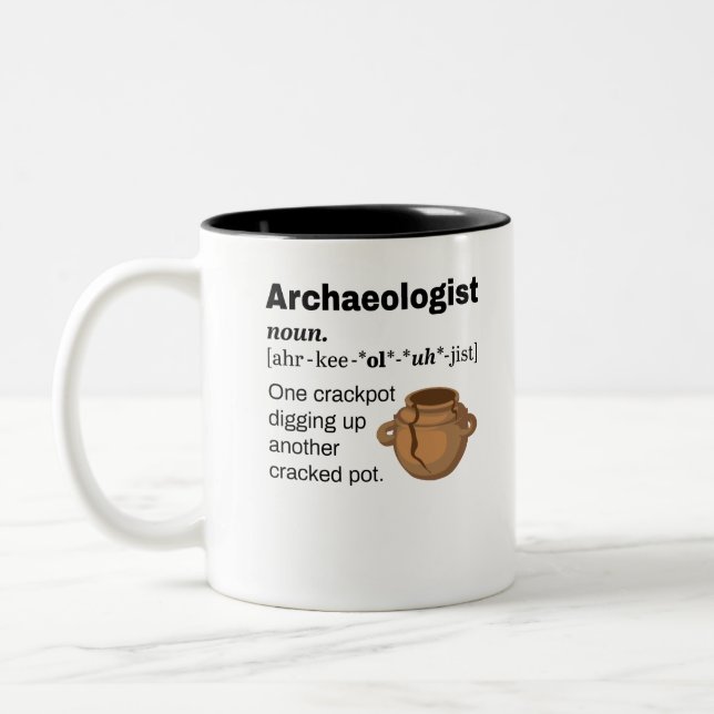 Archäologe Definition Crackpot Zweifarbige Tasse (Links)