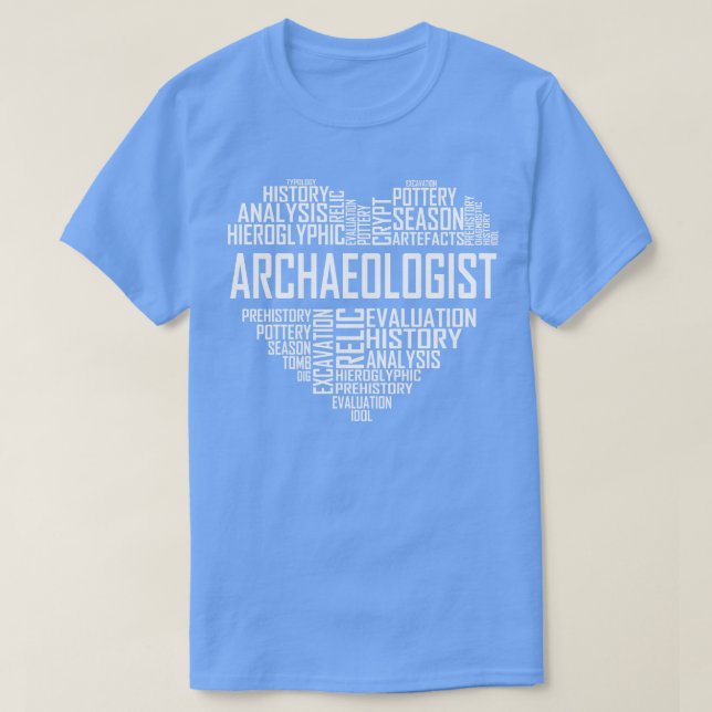 Archäologe Herz T-Shirt (Design vorne)