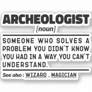Archäologe Noun Definition Archäologie Lover Cool Aufkleber