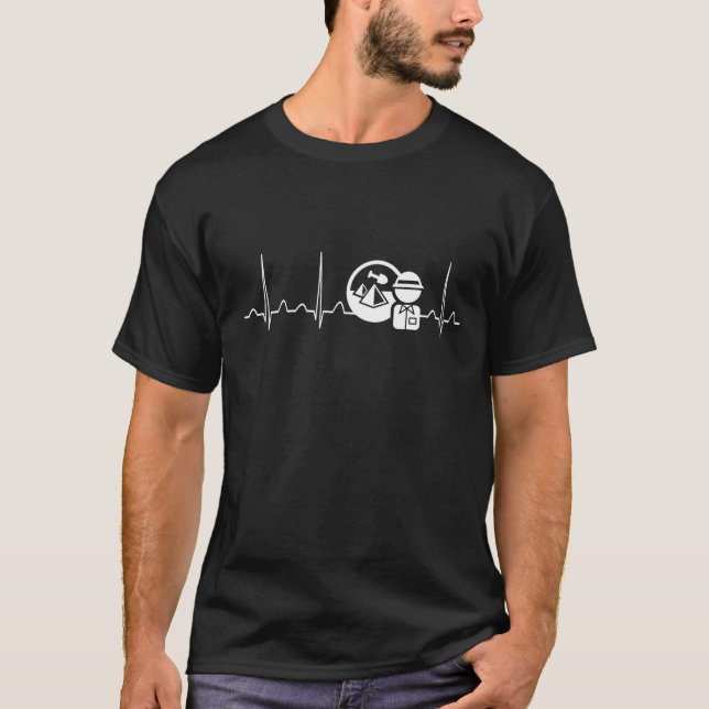 Archäologen-Herzschlag T-Shirt (Vorderseite)
