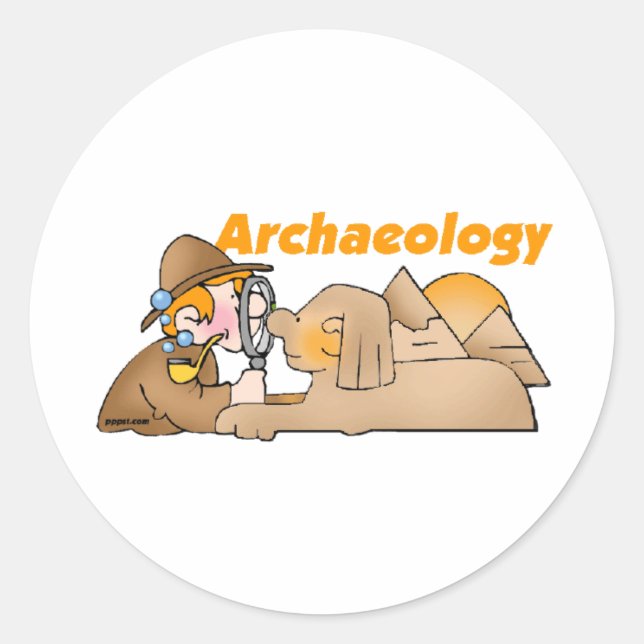 Archäologie Runder Aufkleber (Vorderseite)