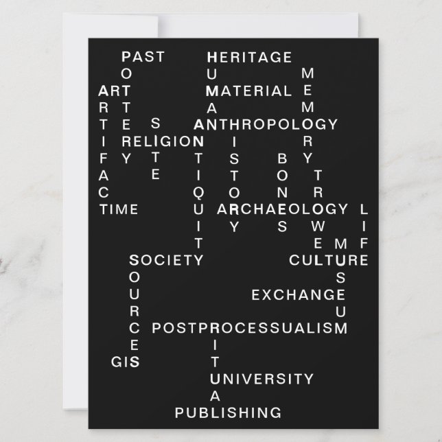 Archäologie und Anthropologie - Kreuzworträtsel (Vorderseite)