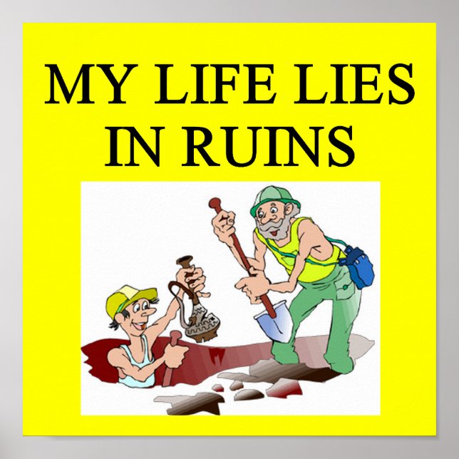 Archäologie-Witz Poster (Vorne)