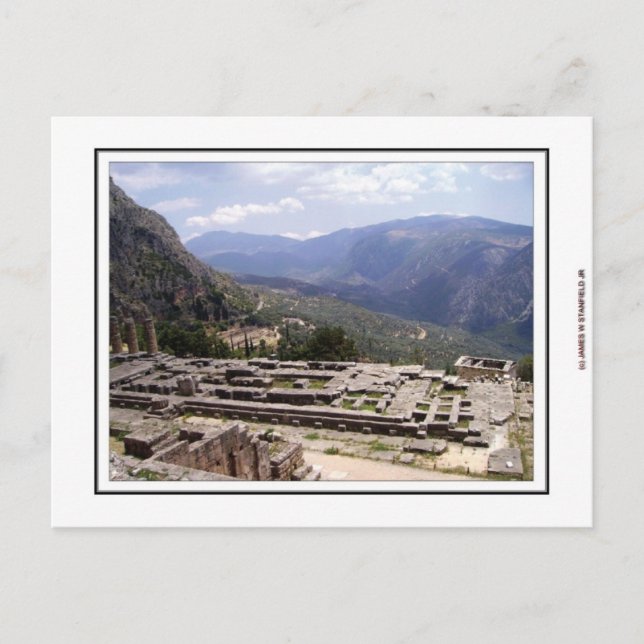 Archäologische Stätte Delphi Postkarte (Vorderseite)