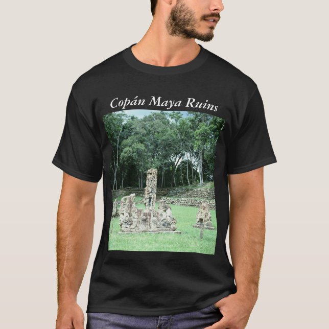 Archäologische Stätte Maya Stadt Copan Honduras T-Shirt (Vorderseite)