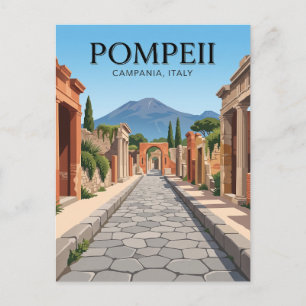 Archäologischer Park Pompeji Italien Postkarte