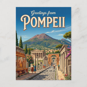 Archäologischer Park Pompeji Italien Postkarte