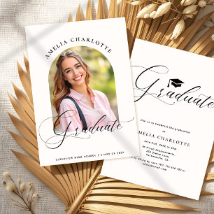 Arche de la fête de graduation Photo Invitation Fa