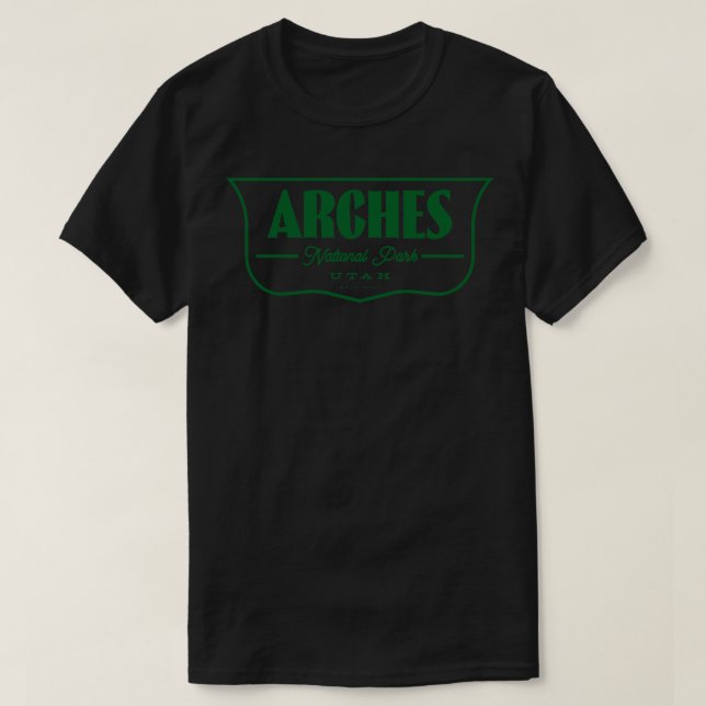 Arche Nationalpark Schild Green T-Shirt (Design vorne)