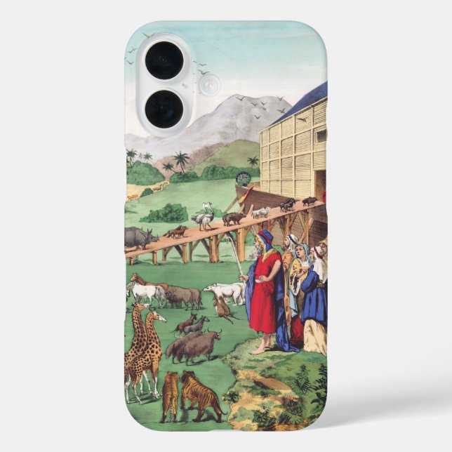 Arche Noah mit Tieren iPhone 16 Hülle (Rückseite)
