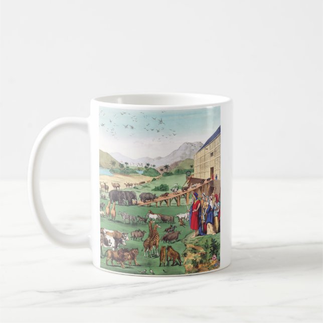 Arche Noah mit Tieren Kaffeetasse (Links)