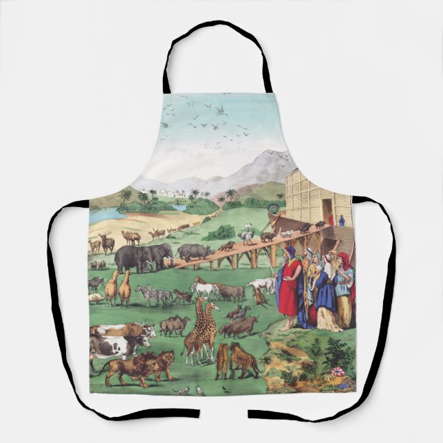 Arche Noah mit Tieren Schürze (Vorderseite)