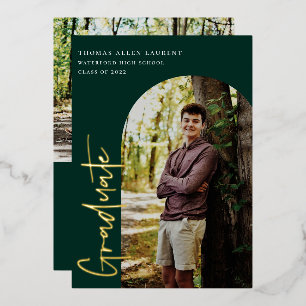 Arche scénarisée Photo Graduation Foil Invitation