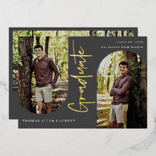 Arche scénarisée Photo Graduation Foil Invitation