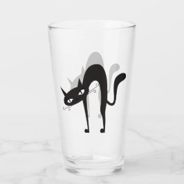 Arched Cat Design Drink Glass Glas