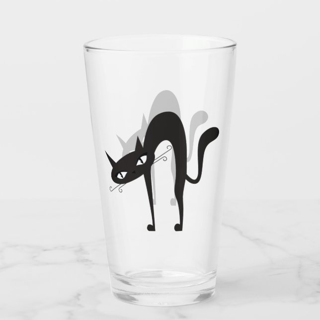 Arched Cat Design Drink Glass Glas (Rückseite)