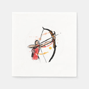 Archer Archer Arrow Bow Bowman Shooting Gif Serviette