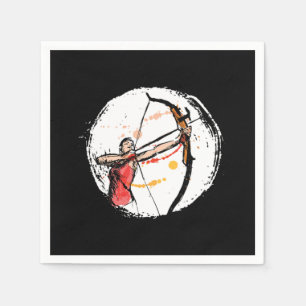Archer Archer Arrow Bow Bowman Shooting Gif Serviette