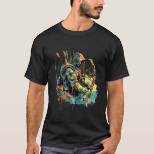 Archer Bowman Portrait Fighter Mistery Shadow Art T-Shirt