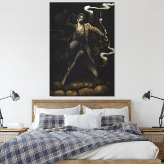 Archer full body with steampunk style leinwanddruck