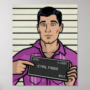 Archer gibt vor, Cyril Figgis auf einer Archer-Par Poster