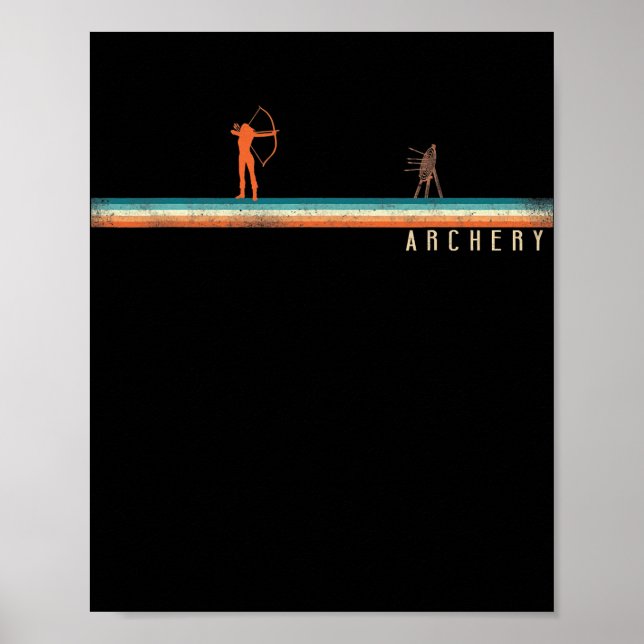 Archer Girl Retro Vintages Ziel Poster (Vorne)