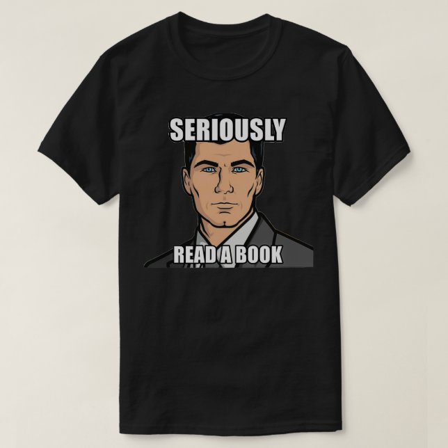 Archer liest ein Buch, wie man Ants Archer Drinks  T-Shirt (Design vorne)