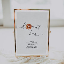 ARCHER Minimalist Donut Bar Sign