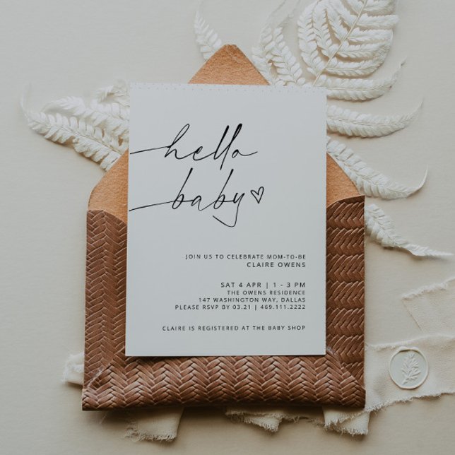 ARCHER Minimalistisch Baby Dusche Einladung (Von Creator hochgeladen)