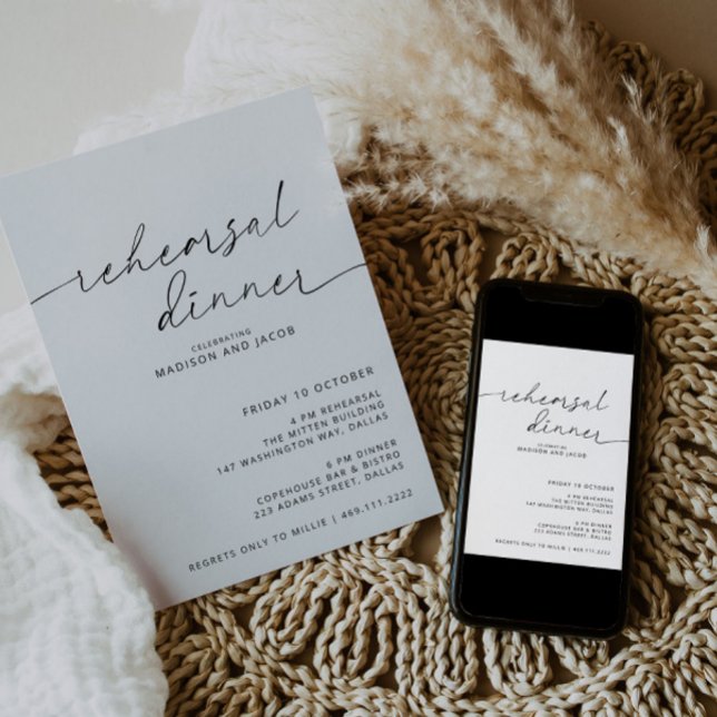 ARCHER Minimalistische Probe Abendessen Einladung (Von Creator hochgeladen)