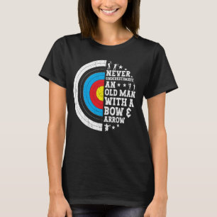 Archer Old Man mit Bow & Arrow Funny Archery T-Shirt
