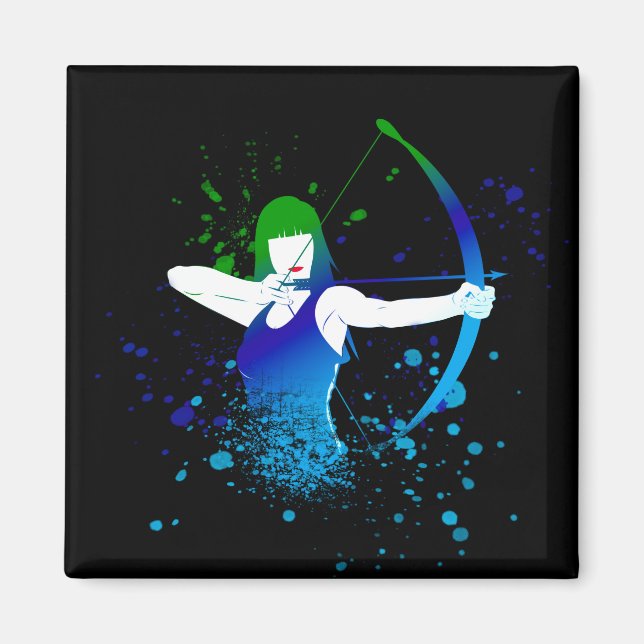 Archer Paint Splash Magnet (Vorne)