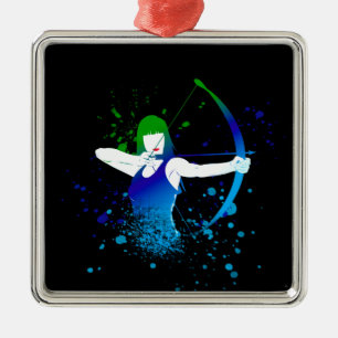 Archer Paint Splash Ornament Aus Metall