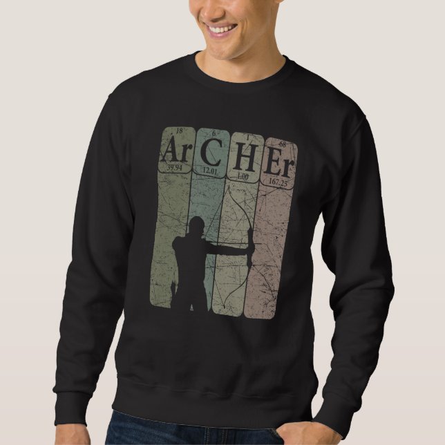 Archer Periodic Table Elements Bow Hunting Archery Sweatshirt (Vorderseite)