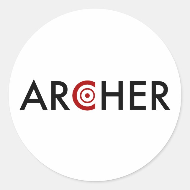Archer Runder Aufkleber (Vorderseite)