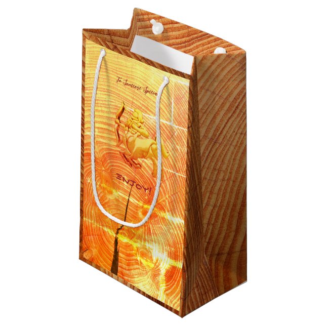 Archer Sagittarius Kleine Geschenktüte (Vorderseite Schrägansicht)