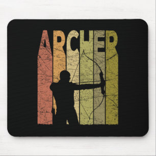 Archer Vintag Bow Jagd Retro Bogenschießen Bowhunt Mousepad